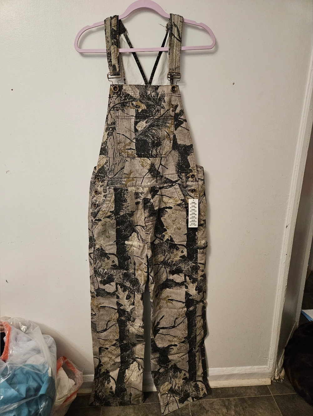 BDG NWT Camouflage Print Overalls in Beige & Black